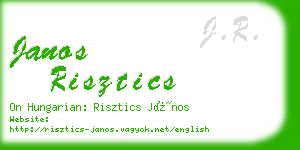 janos risztics business card